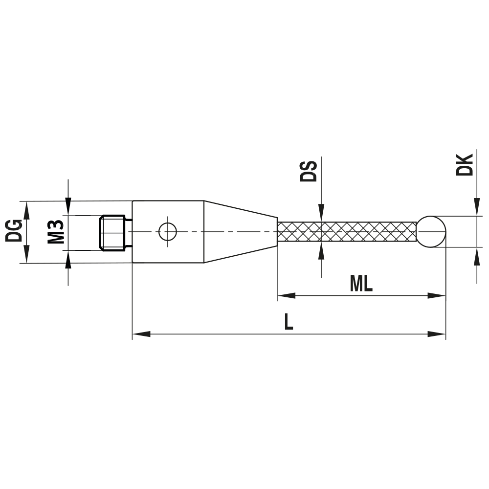 Zeichnung vom Produkt TC M3 040 05 050