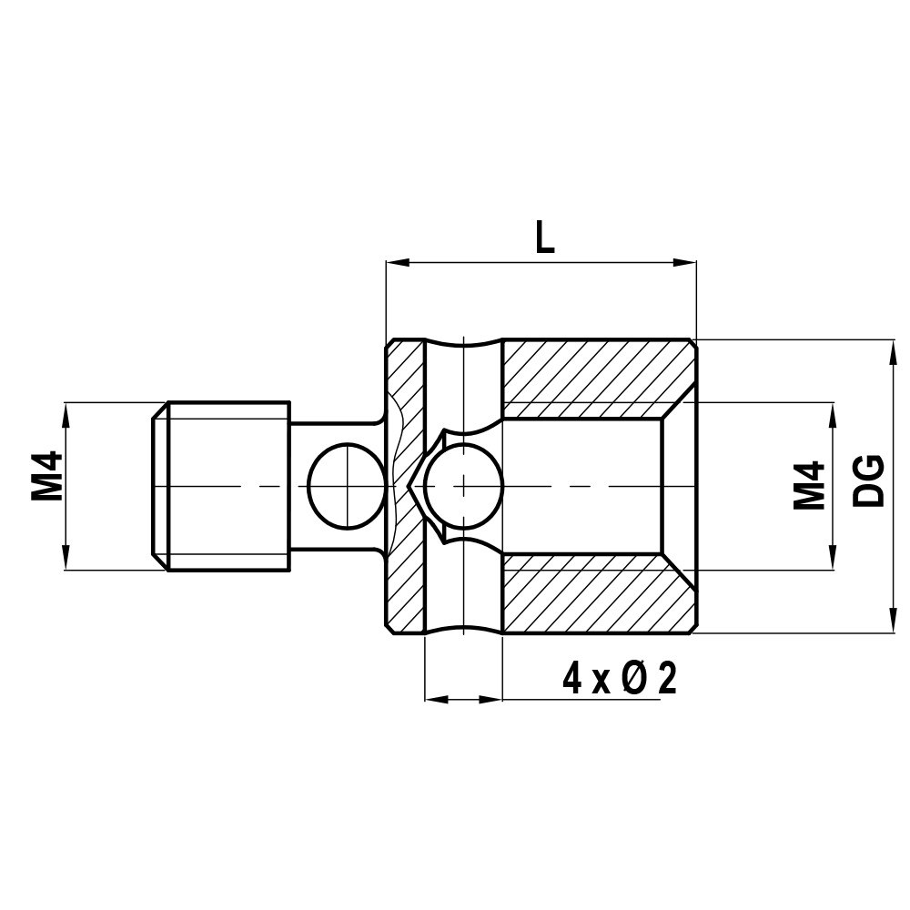 Zeichnung vom Produkt BI M4 000 07 008