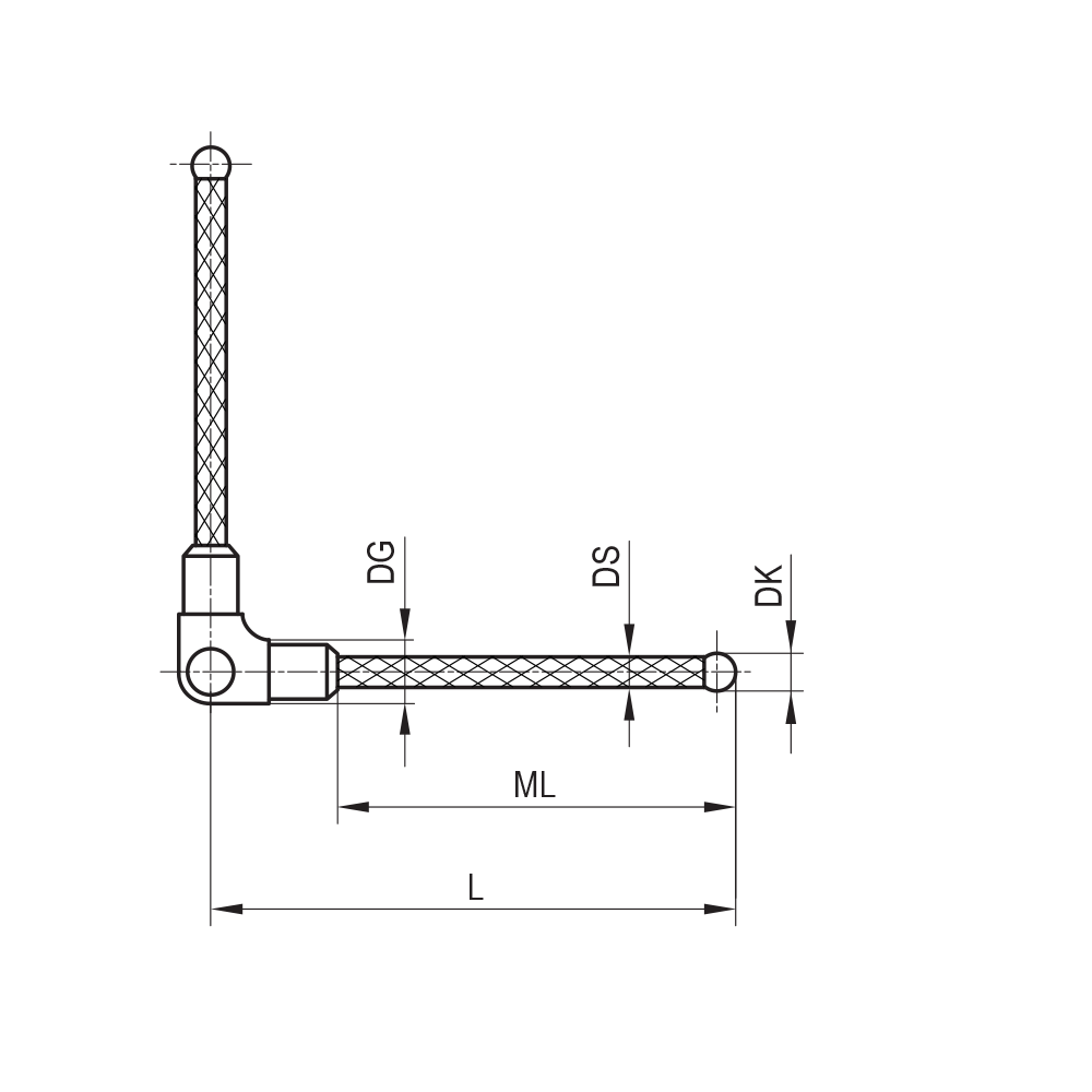 Zeichnung vom Produkt SC M3 030 05 020/90°