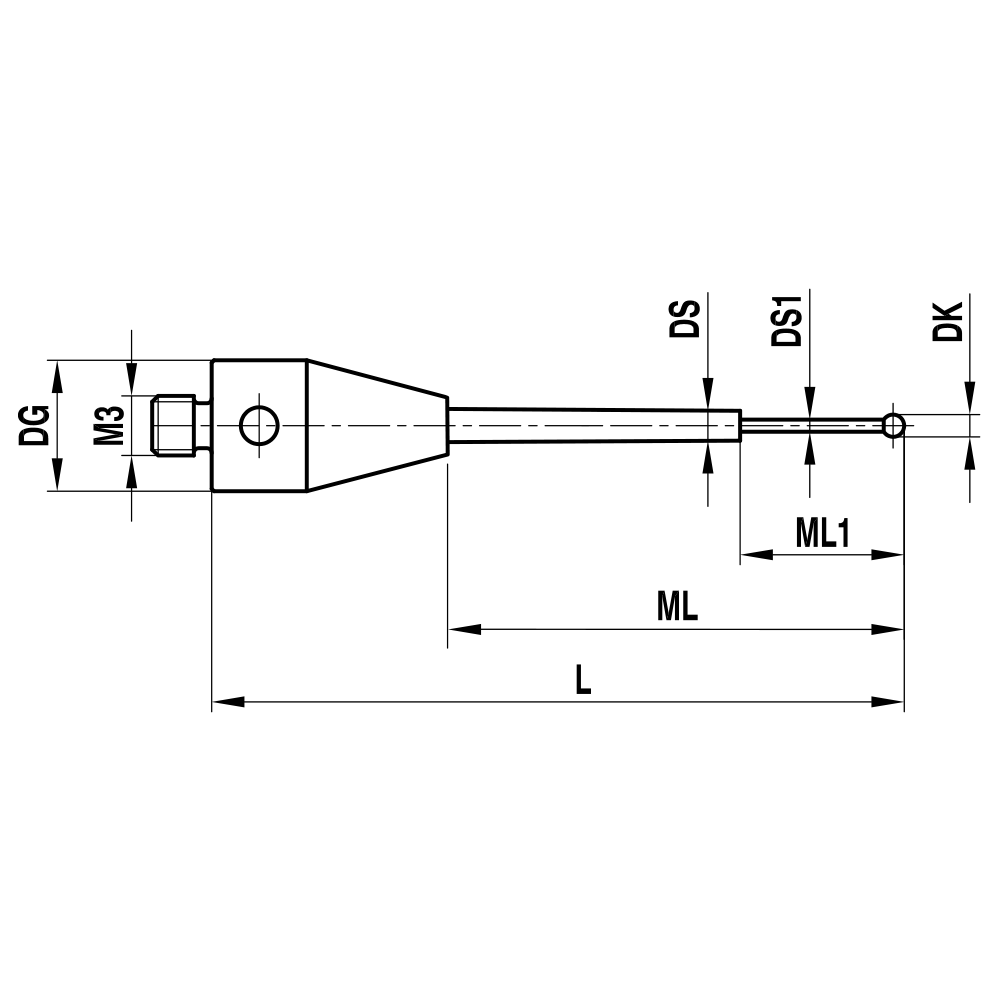 Zeichnung vom Produkt TH M3 DC10 05 020