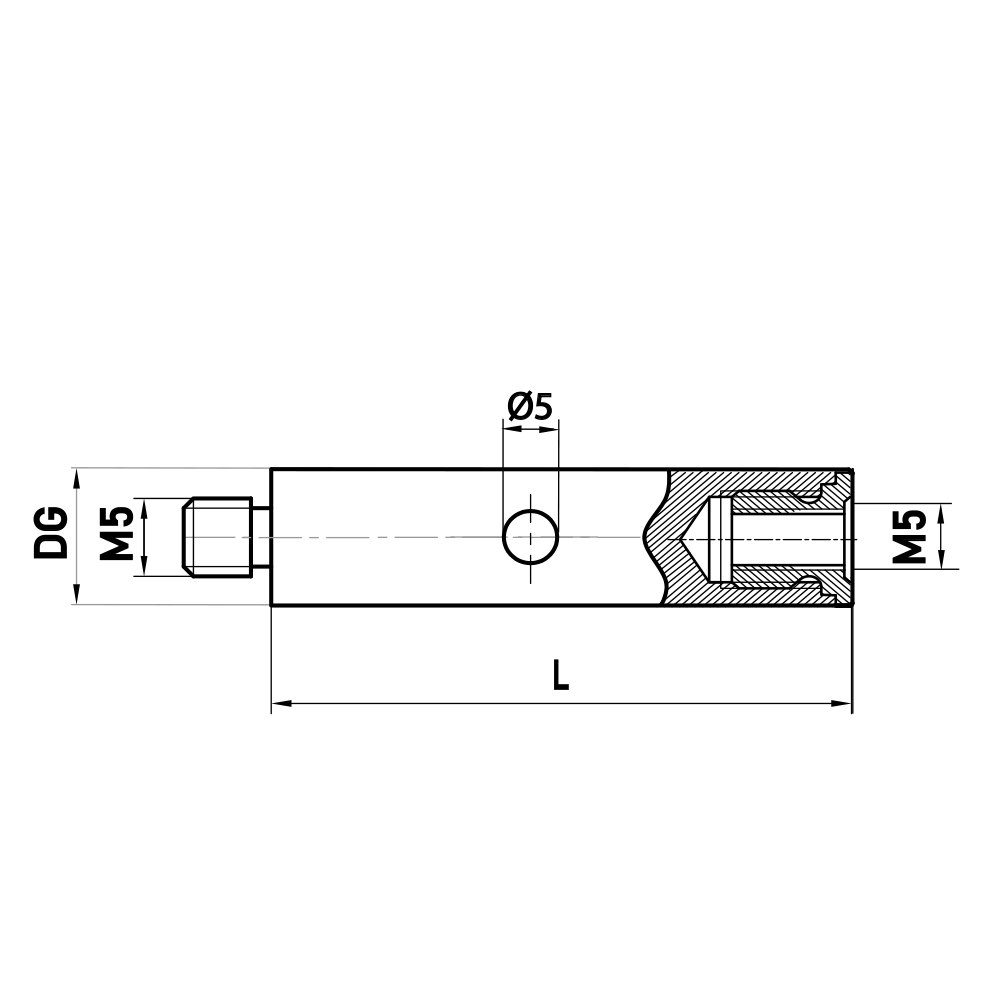 Zeichnung vom Produkt VA M5 000 20 200