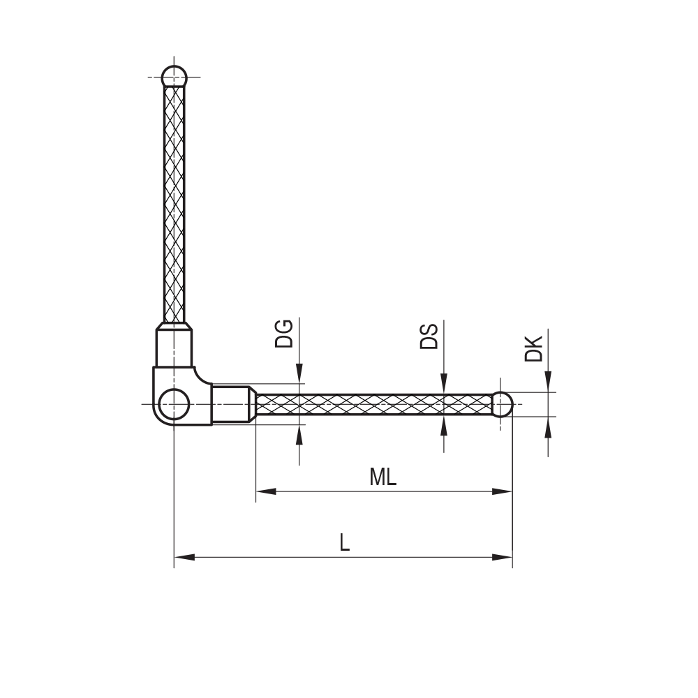 Zeichnung vom Produkt SC M3 S30 05 040/90°