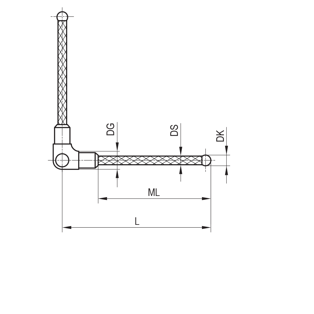 Zeichnung vom Produkt SC M3 S30 05 030/90°