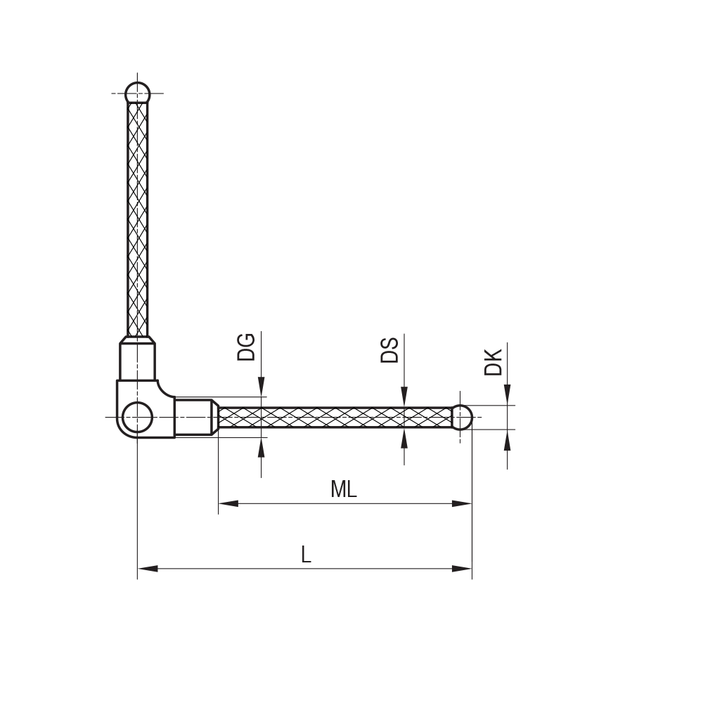 Zeichnung vom Produkt SC M3 030 05 030/90°