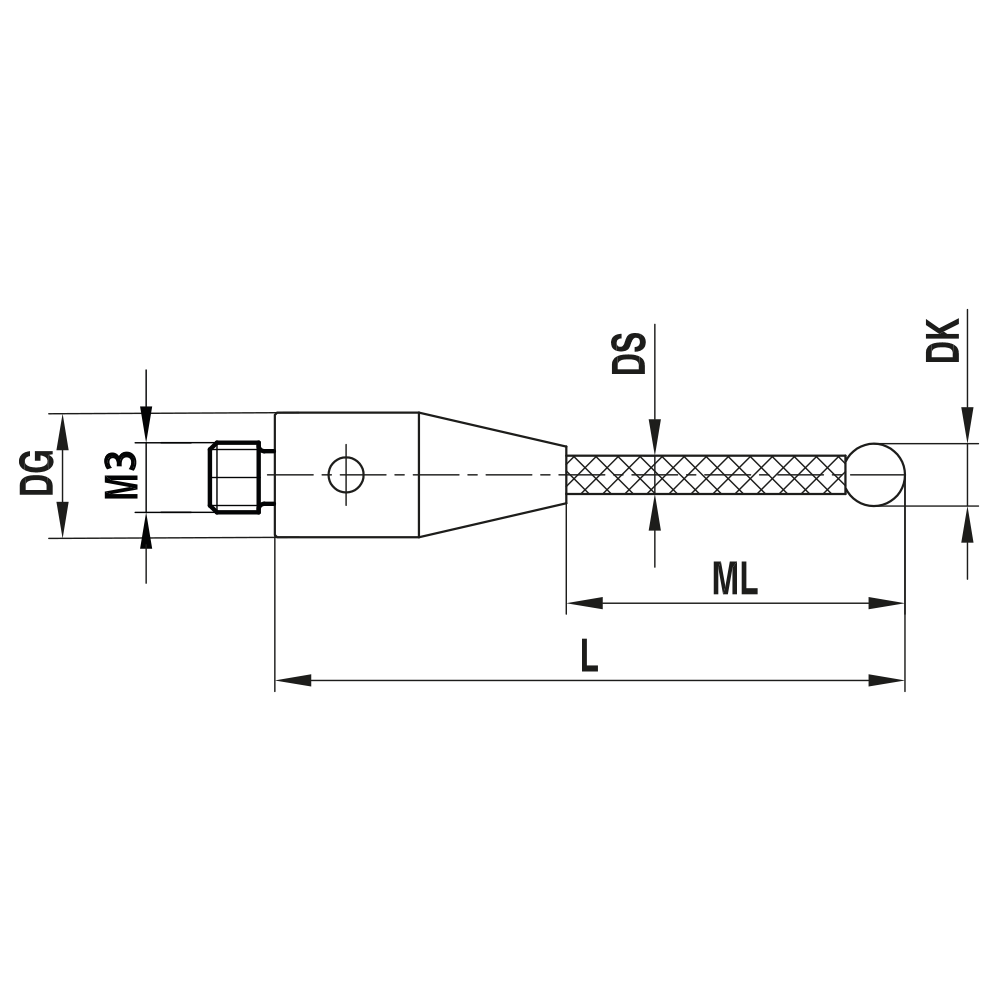 Drawing of product TC M3 DC30 05 033