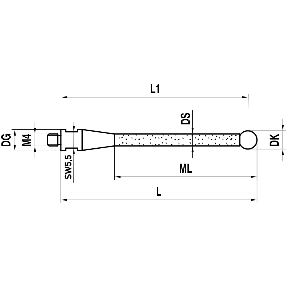 Zeichnung vom Produkt TK M4 070 07 125