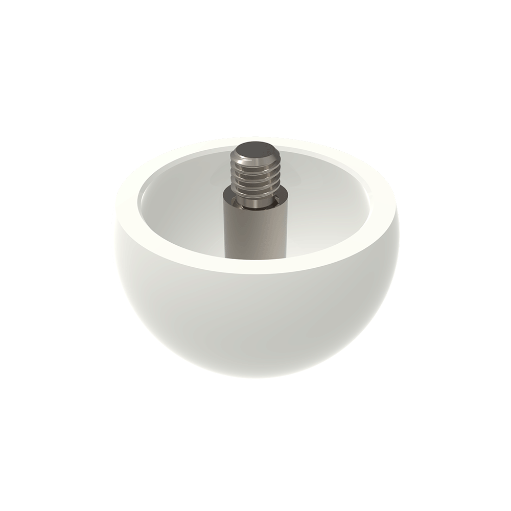 Hemispherical Styli; base: stainless steel;  ball: ceramic